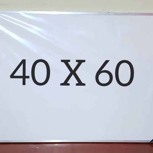 

[PRODUK MW9HT] Whiteboard 40x60 papan tulis anak putih white board 2 sisi spidol dan kapur GQL