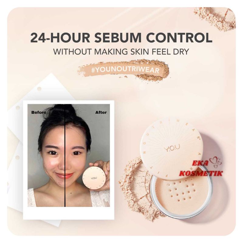 ❣️ EKA KOSMETIK ❣️ Y.O.U NOUTRIWEAR AIRY FIT LOOSE POWDER
#TermurahHanyaDiEkaKosmetikCirebon

