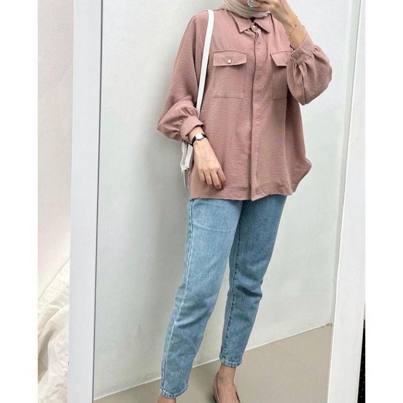 KARINA BLOUSE BAHAN CRINKLE