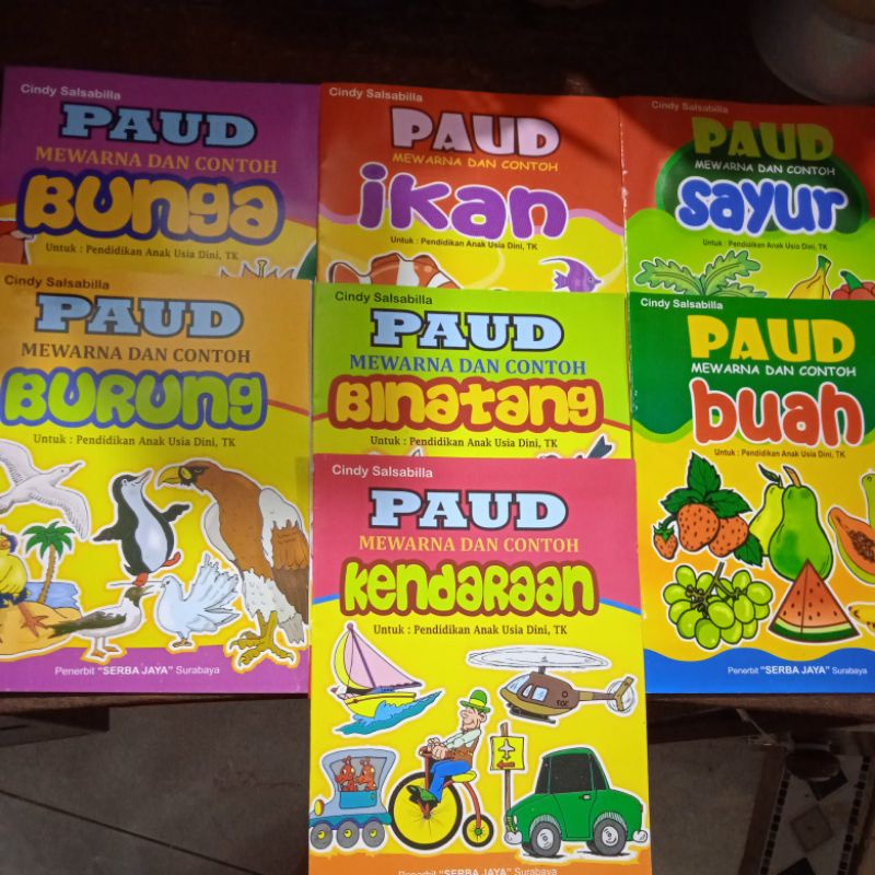 PAUD Mewarna dan Contoh / Buku Mewarnai