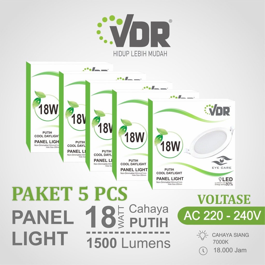 Jual Lampu Downlight Led Panel Watt Vdr Inbow Paket Pcs Shopee Indonesia