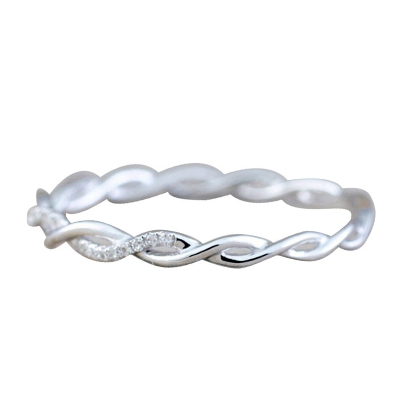 Fancyqube Cincin Emas Solid 14k Hias 3 Berlian Zirconia Gaya Korea Untuk Wanita