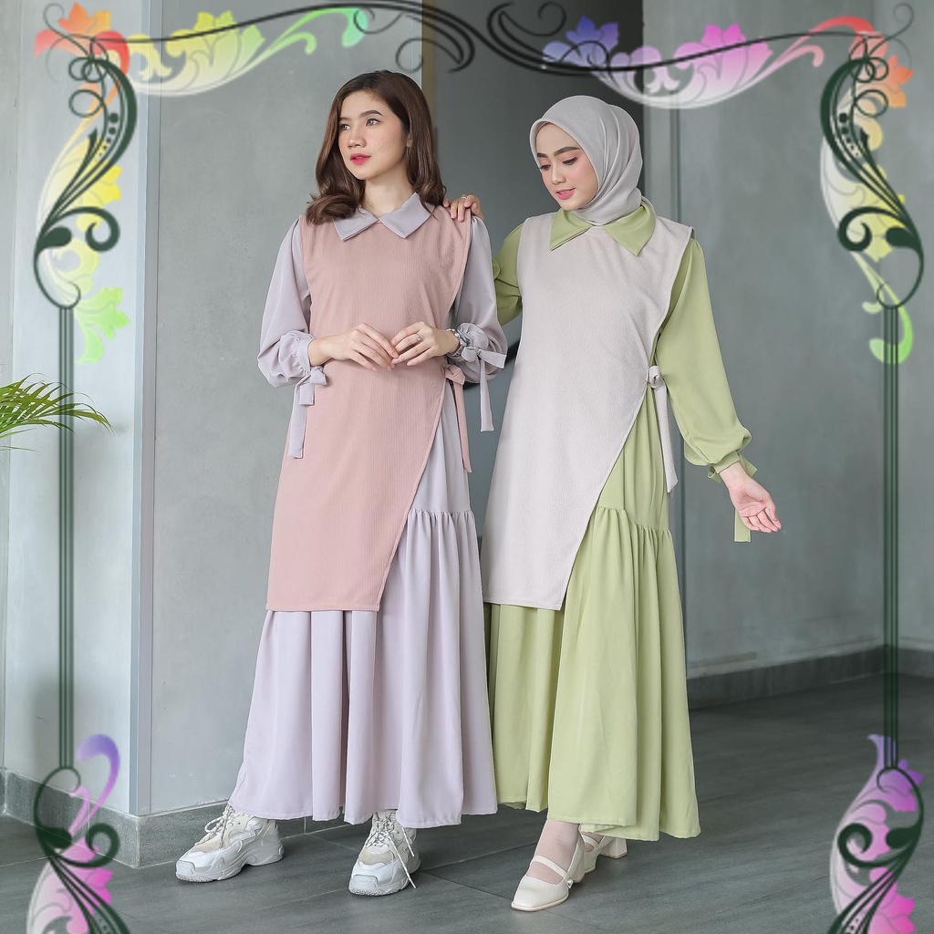 Gamis Remaja Terbaru Baju Lebaran 2022 Kekinian Gamis Wanita Model Terbaru Dress Maxy Muslim Terbaru