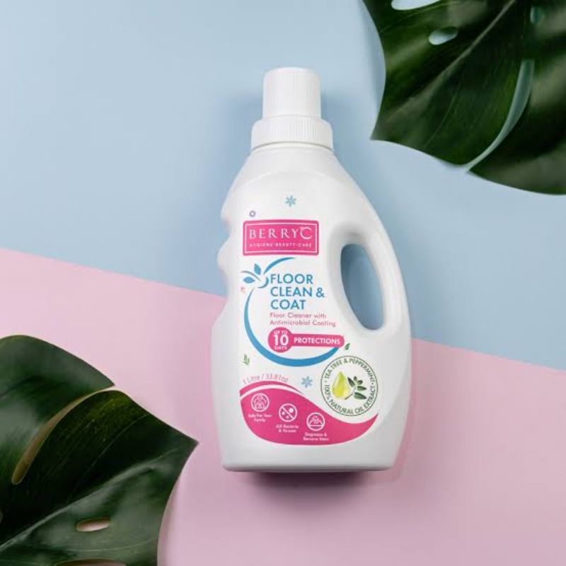 Special promotion Official BerryC FLOOR CLEANER and coat untuk botol Spray atau robot vacuum vakum refill refil non alcohol bunuh virus Protects berry C peppermint bebas vakteri 1liter 1.000ml