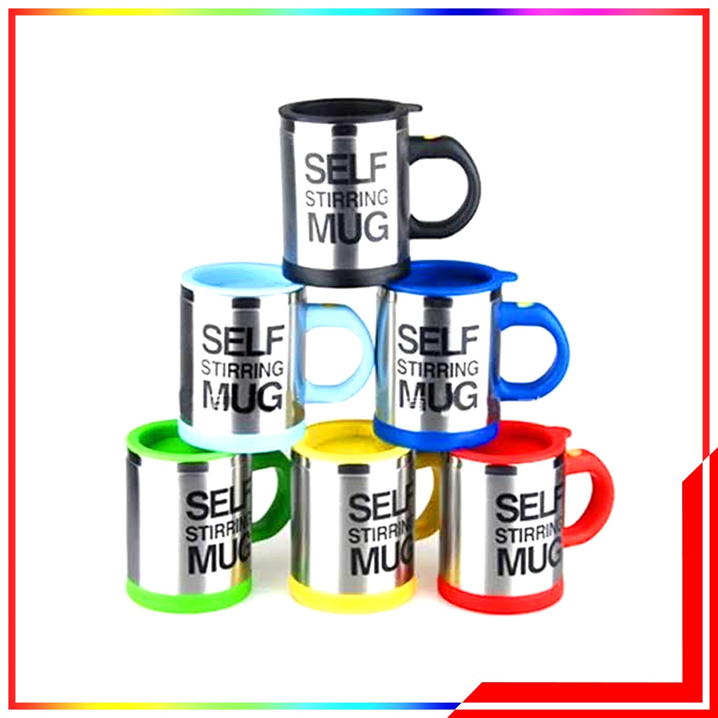 Gelas Aduk Otomatis Self Stirring Mug / Self Stirring Mug Auto Mixing Drink Tea Coffee / Gelas Mug Staniless Steel