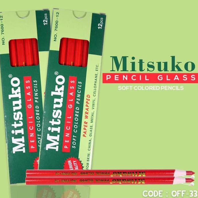 

MITSUKO - PENCIL GLASS - HARGA PER BATANG - UNTUK DI KACA/LOGAM/VINYL/KERAMIK - DAPAT DIHAPUS