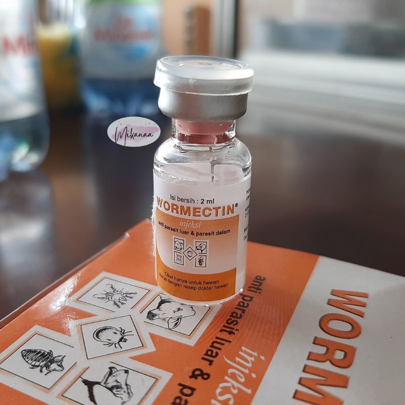 [ORI] Wormectin 2 ml obat suntik kutu, jamur pada kucing, kelinci, kambing