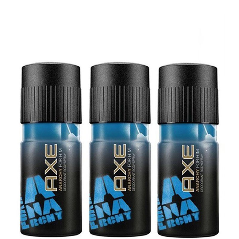 Axe Deodorant Body Spray Anarchy For Him  3 x 150 mL