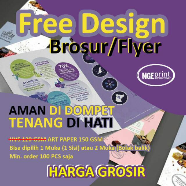 Brosur Flyer Bahan Art Paper 150 Gsm Ukuran A4 A5 A6 Dan A7 Shopee Indonesia