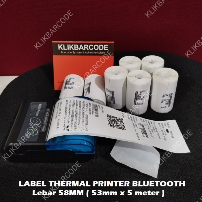 

MURAH Kertas Label Stiker Printer Bluetooth Thermal Mini( 58 x 33 mm / 5 M ) KASIR / LARIS