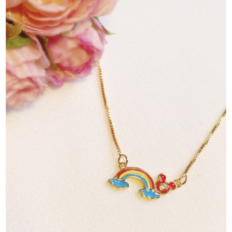 Kalung Gempita Rainbow Lapis Emas