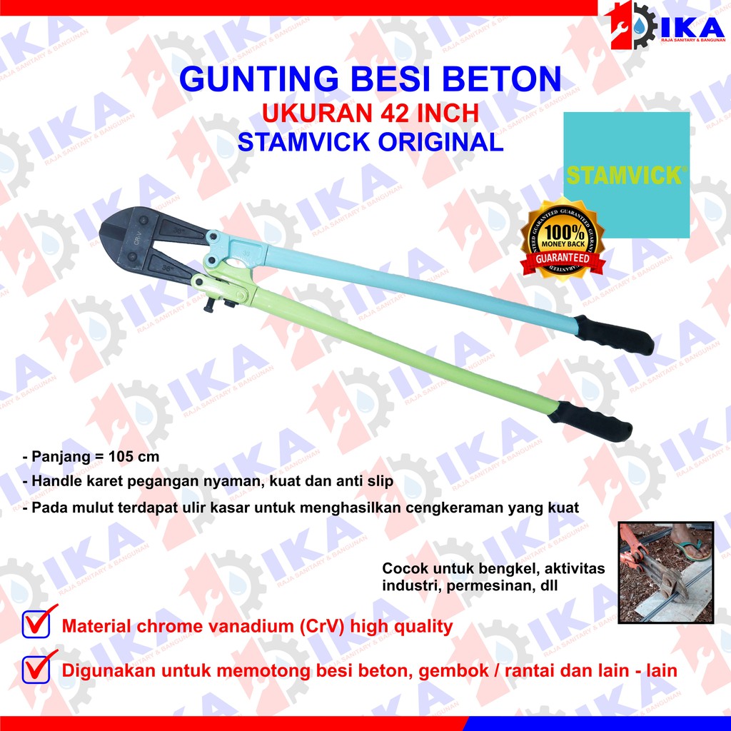 STAMVICK SUPER Gunting Besi Beton Bolt Cutter Uk 42&quot; Inch Besi Beton / Kawat / Rantai - High Qualit