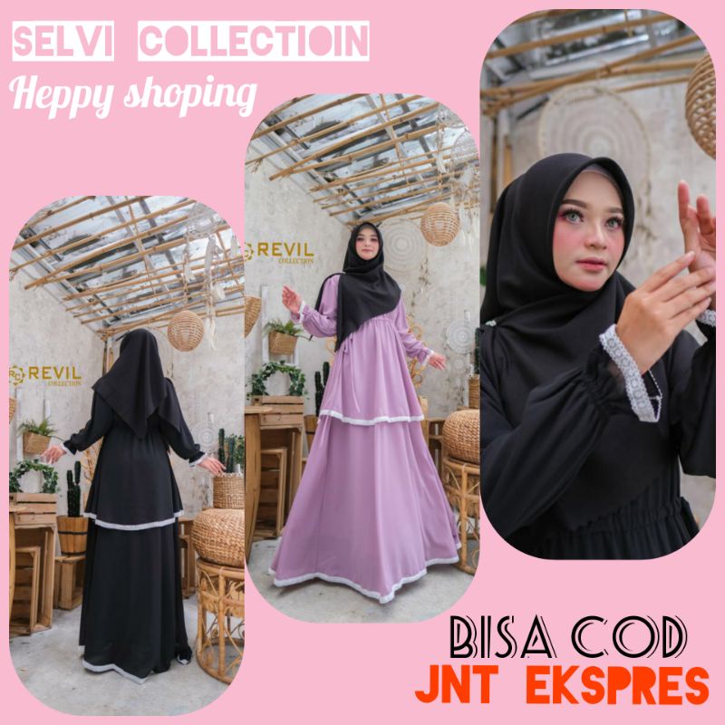 Terbaru Gamis Polos Arrona Renda  Gamis arrona dress Ceruty baby doll/ Full furing  Aiget