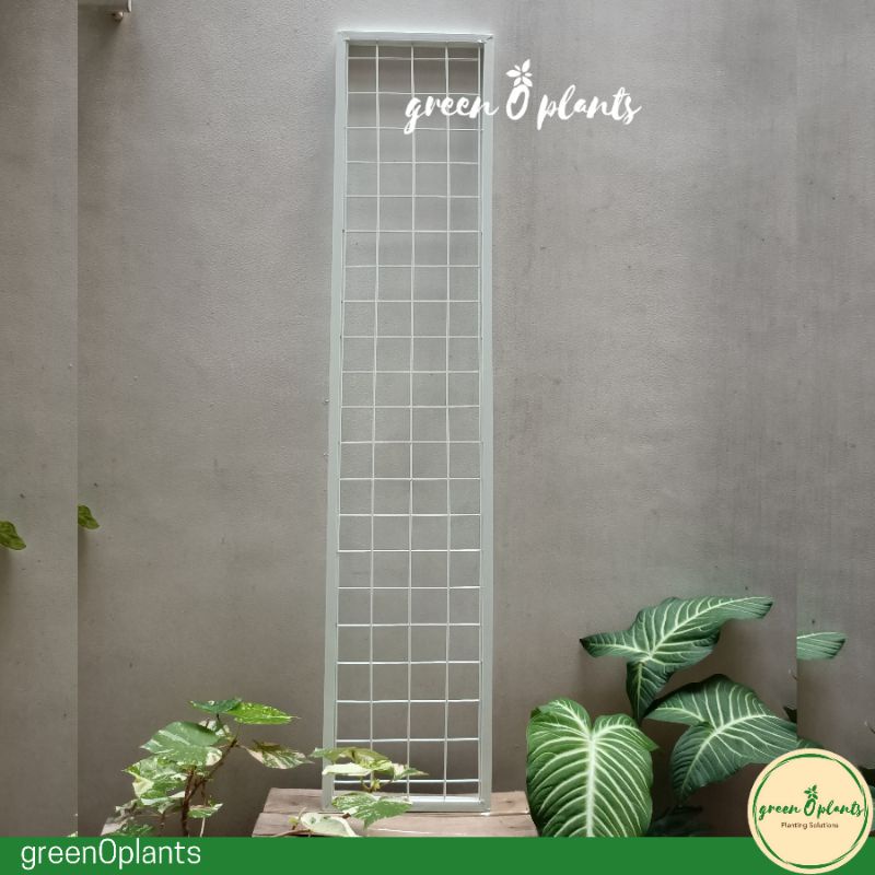 Rak Besi Tanaman Dinding Vertikal Vertical Garden 25cm x 120cm Putih