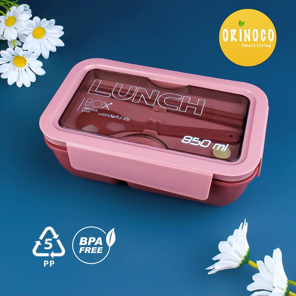 Kotak Makan / Kotak Bekal Lunchbox OR 0227 2 Sekat  / Anti Tumpah Praktis