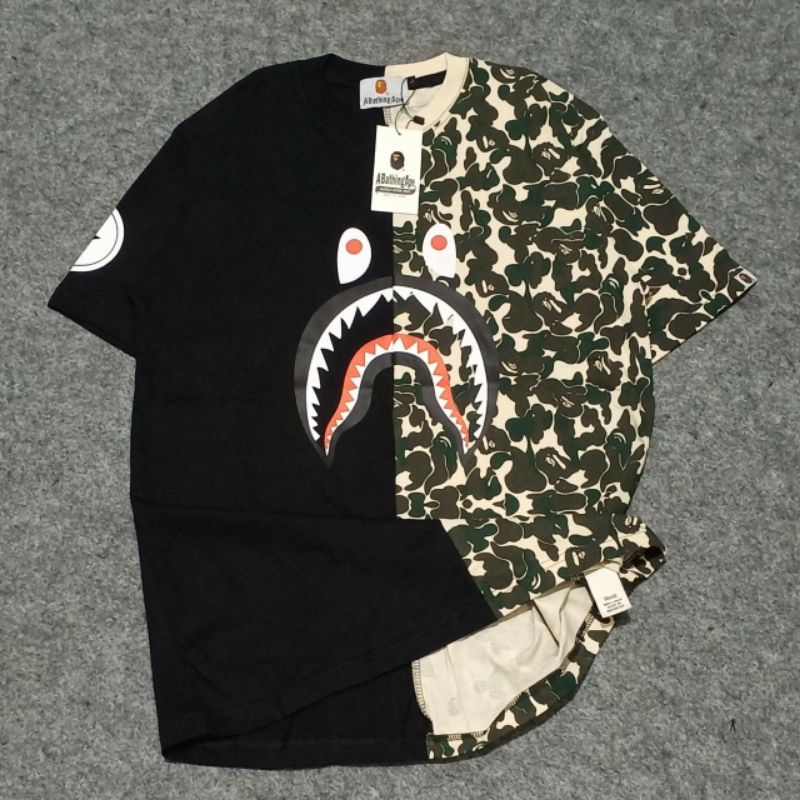 KAOS BAPE | BAJU BAPE  | AAP NOW SHARK TERLARIS COD | ASTROB.ID / TSHIRT BAPE SHARK ORIGINAL FULL TAG + LEBEL PRIA WANITA SIZE M,LXL / TSHIRT TERBARU / KAOS OVERSIZE BAPE CAMO WGM