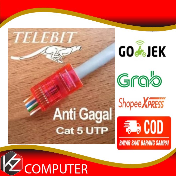 konektor rj45 cat5 anti gagal telebit