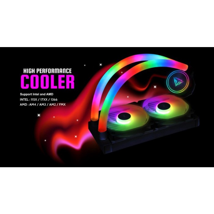 PRIME AURORALUS 240mm - ARGB Liquid Cooler with ARGB Luminous - Hitam