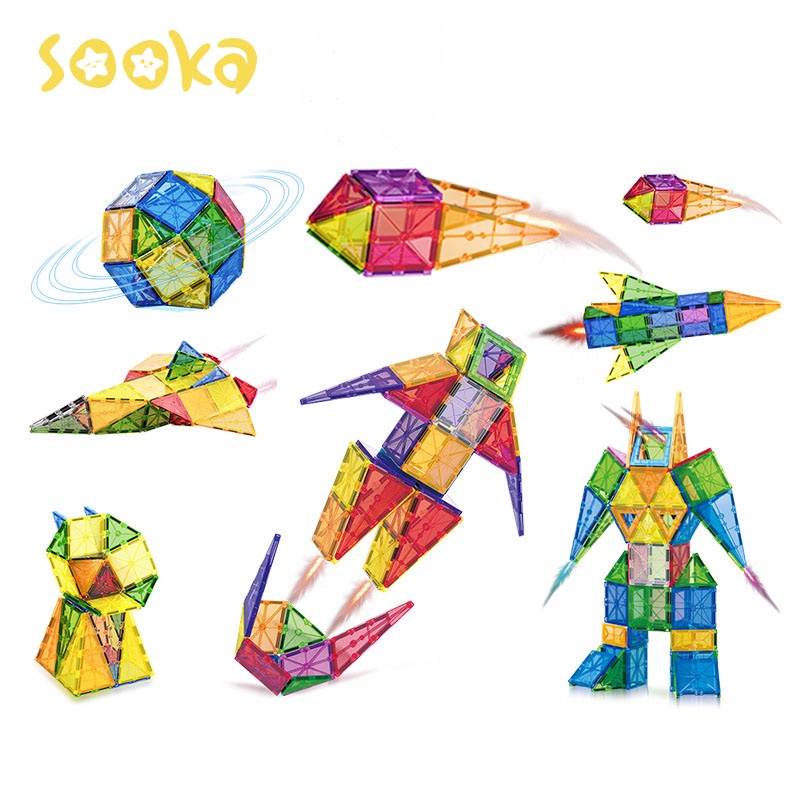 Sooka Magnetic Paradise Sheet-Pendidikan Anak Usia Dini Pengembangan Kecerdasan Volume Vertikal Kayu Warna Tembus Jendela Lembar Magnetik 28pcs SK-GCF1046