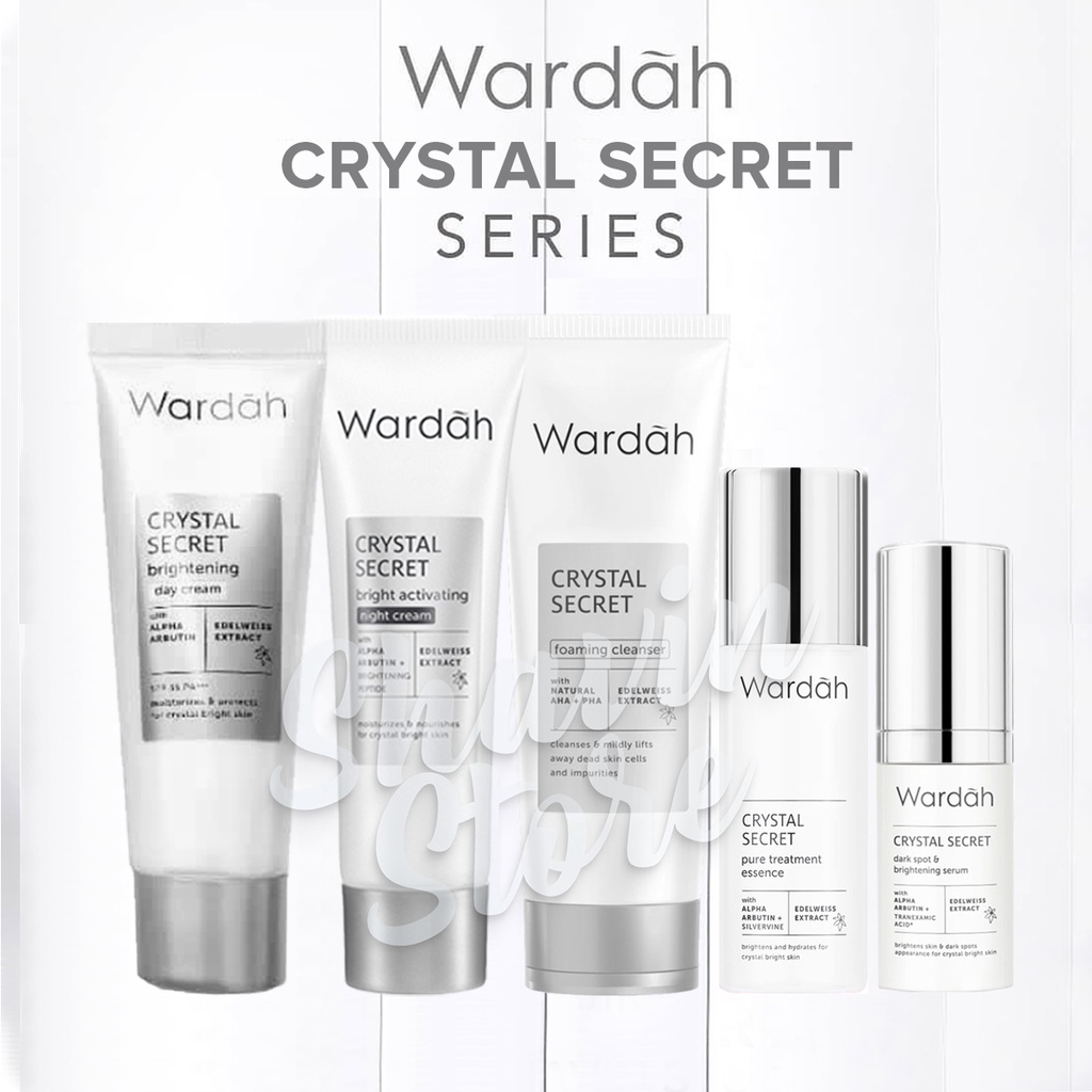 Paket Wardah Crystal Secret Whitening Series Complete Skincare (Wardah White Secret Series) Lengkap 2pcs/3pcs/5pcs/7pcs-Paket 5 in 1 (5 pcs)