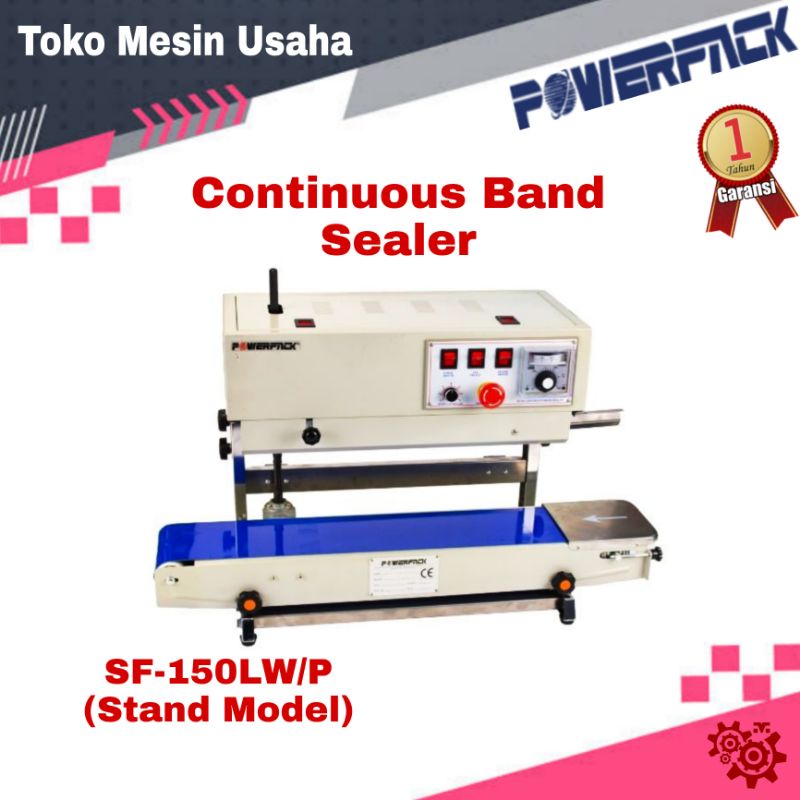 MESIN CONTINOUS BAND SEALER PRESS PLASTIK SF150LW/P POWERPACK / CONTINOUS BAND SEALER
