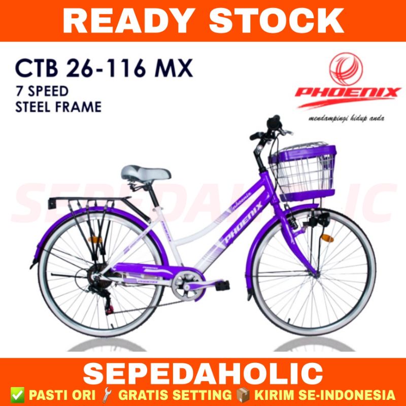 [EKA JAAYA SEPEDA] Sepeda Mini PHOENIX 116 MX Keranjang Dewasa CTB 26 Inch