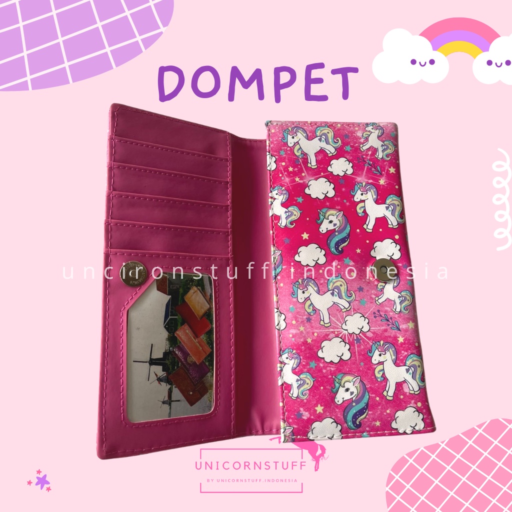 Dompet Panjang Unicorn Anak Kado Hadiah Cewek Perempuan Lucu Karakter