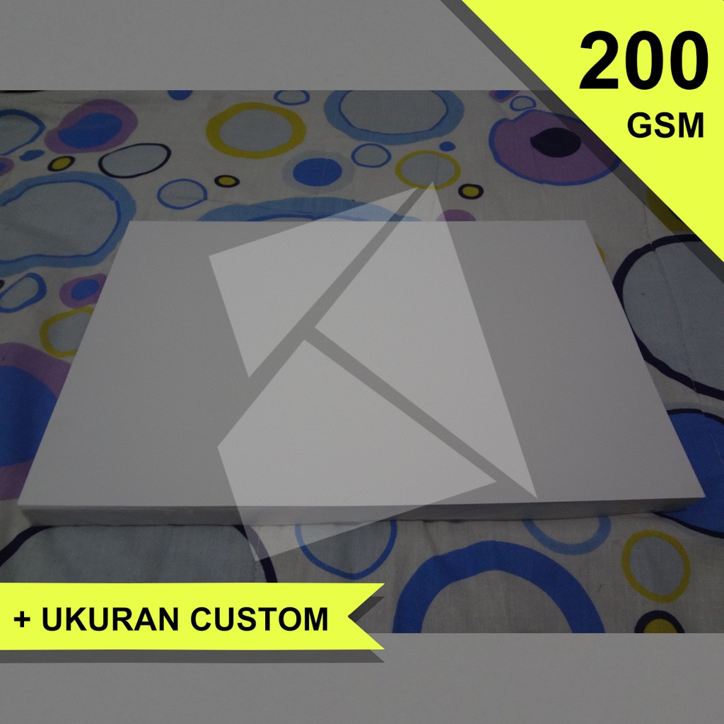 

KERTAS BC PUTIH F4 / A4 200gr PAKET 100 LEMBAR + UKURAN CUSTOM