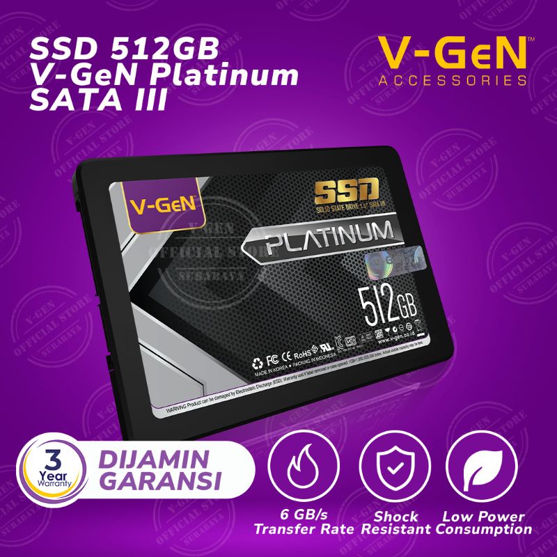 SSD V-GeN 512GB SATA 3 Solid State Drive 2.5&quot; VGEN