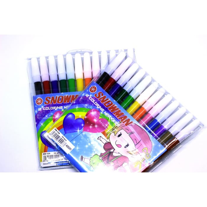 

Spidol Snowman 12 Coloring Markers
