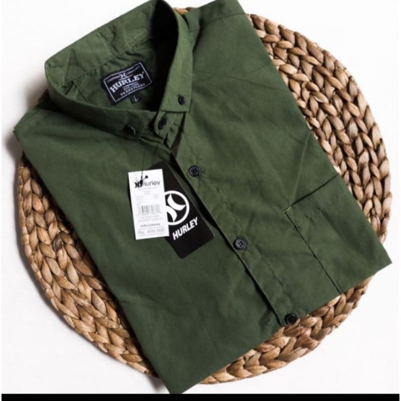 terbaru dan termurah Kemeja pria Dewasa lengan pendek polos formal casual kerja santai Kekinian