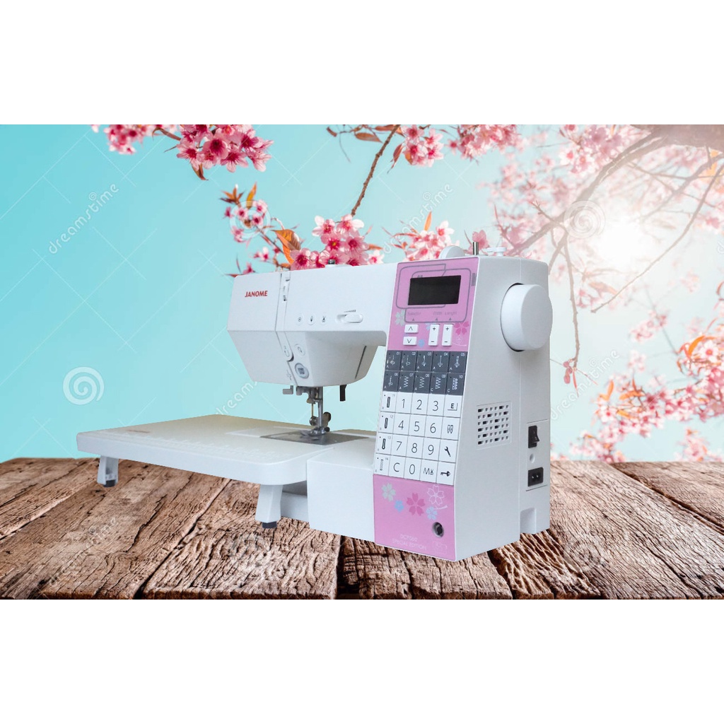 mesin jahit multifungsi janome dc7060 special edition - pink