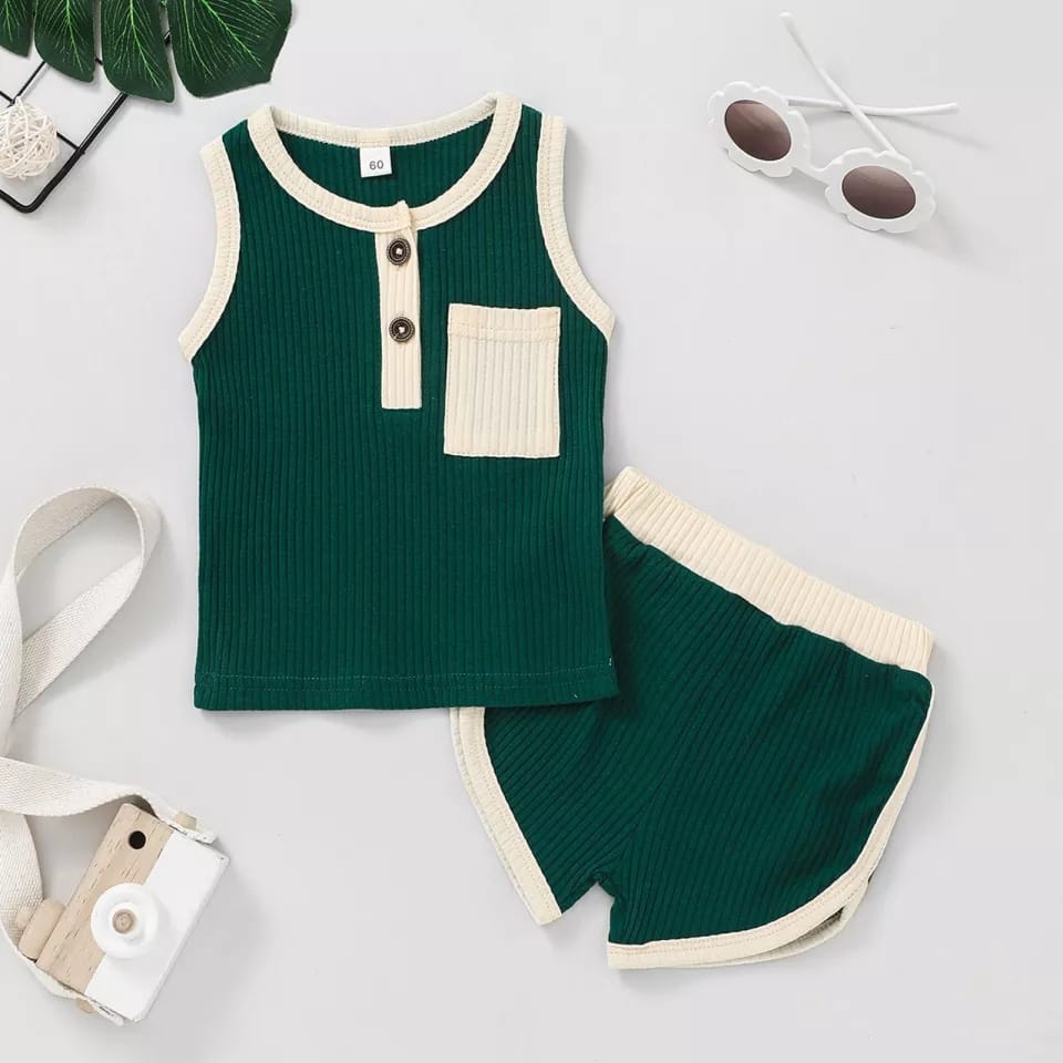 BEFAST - ZTL OOTD Oneset Anak SELINA / SET ANAK SINGLET LEGI / Pakaian Oneset Balita / Set Atasan Tanpa Lengan+Celana Pendek / Setelan Anak Bayi Unisex / Baju Tidur Anak / Oneset Polos Santai rumahan / Terlaris / Termurah