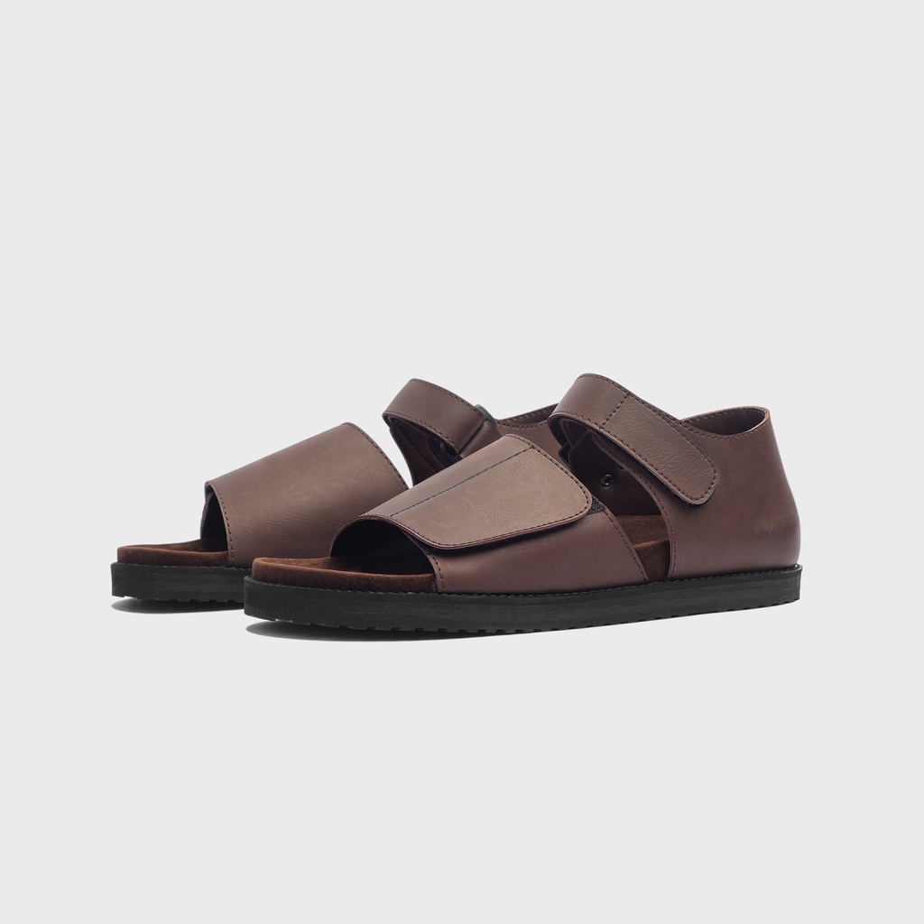 Rorin Brown | Sendal Casual Coklat Original Kasual Chunky Pria Cowok Sandal | FORIND x Giant Flames