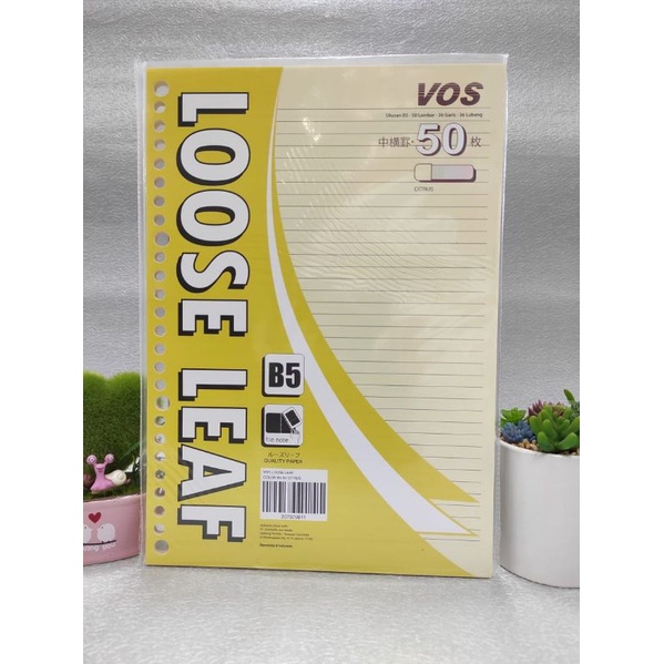 

Vos loose leaf color B5-50 citrus