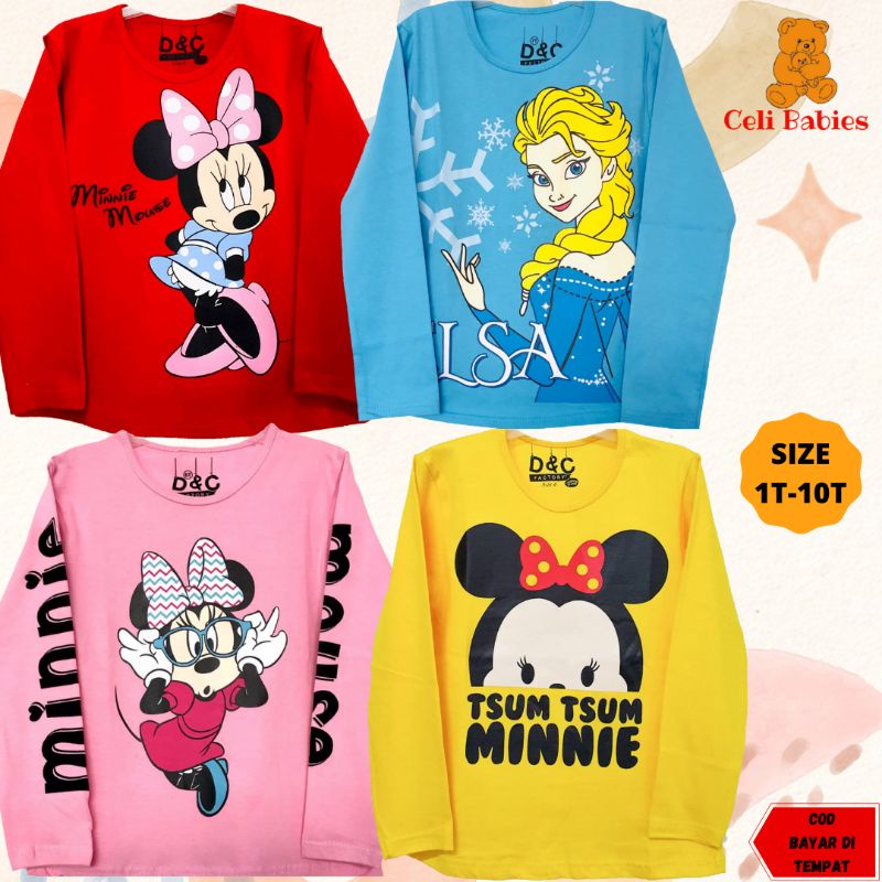 Baju anak perempuan / kaos anak perempuan / baju anak lengan panjang