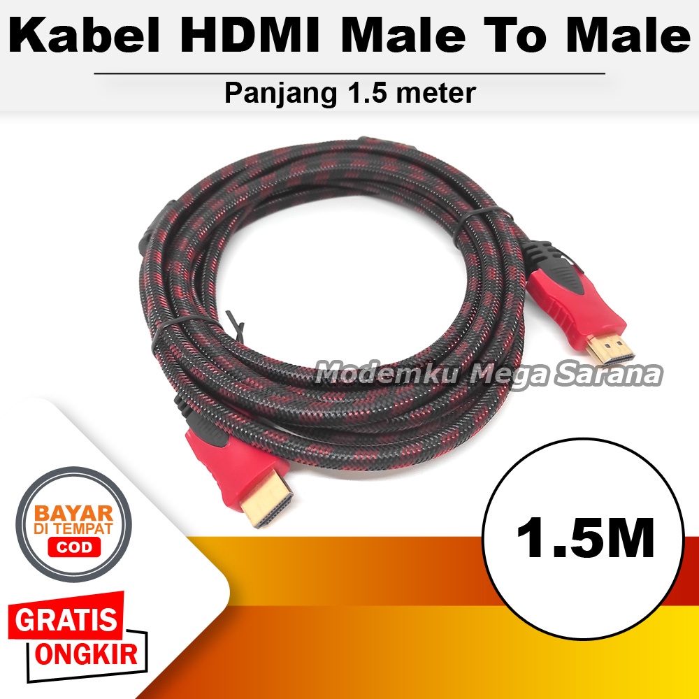 Sanurpro Kabel HDMI 1.5 Meter Male To Male Untuk STB TV Digital