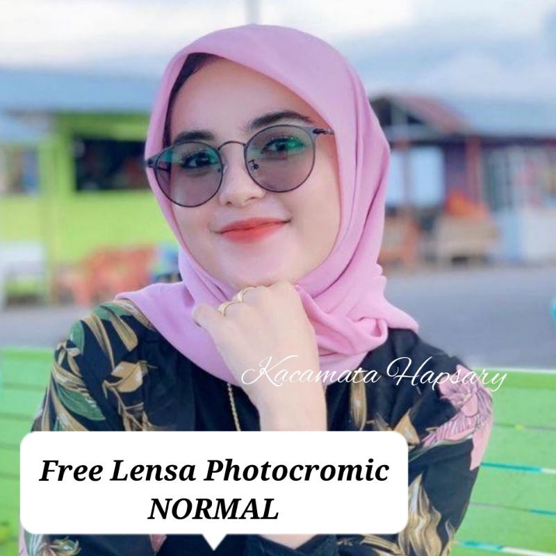 Kacamata Paket Photocromic Termurah Kode 1326 Normal | Kacamata Anti UV | Kacamata Wanita Fashion