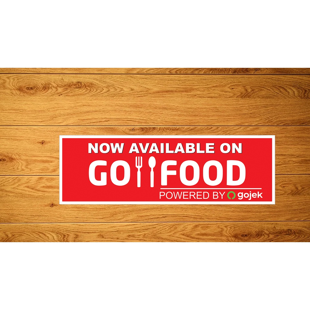 STIKER GO FOOD stok selalu ready