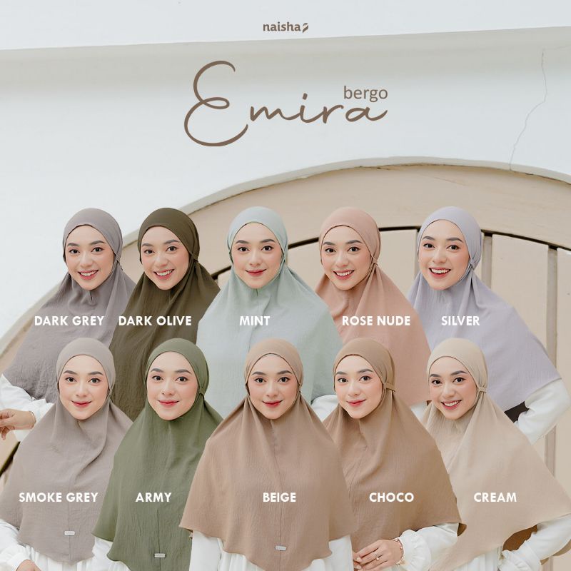 Emira bergo naisha | bergo premium | bergo airflow | bergo tali | bergo crinkle | bergo | bergo merk naisha | bergo halus hijab instan hijab terbaru bergo terbaru bergo murah hijab premium khimar instan bergo ringan bergo flowly bergo top