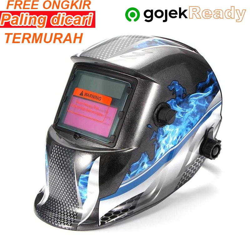 Las visor otomatis full face / Kedok topeng Helm Las otomatis / Welding Helmet safety original