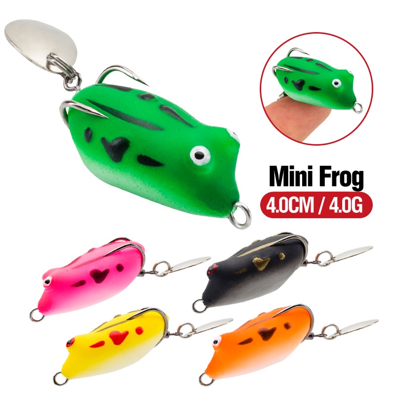 1 Pc Umpan Pancing Soft Bait Bentuk Katak Imitasi Ukuran 4cm 4g 5 Warna