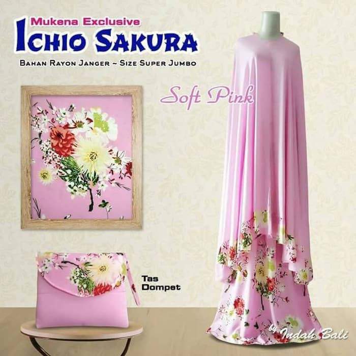 ICHIO MUKENA BALI SAKURA / MUKENA KATUN MURAH / MUKENA BALI JUMBO