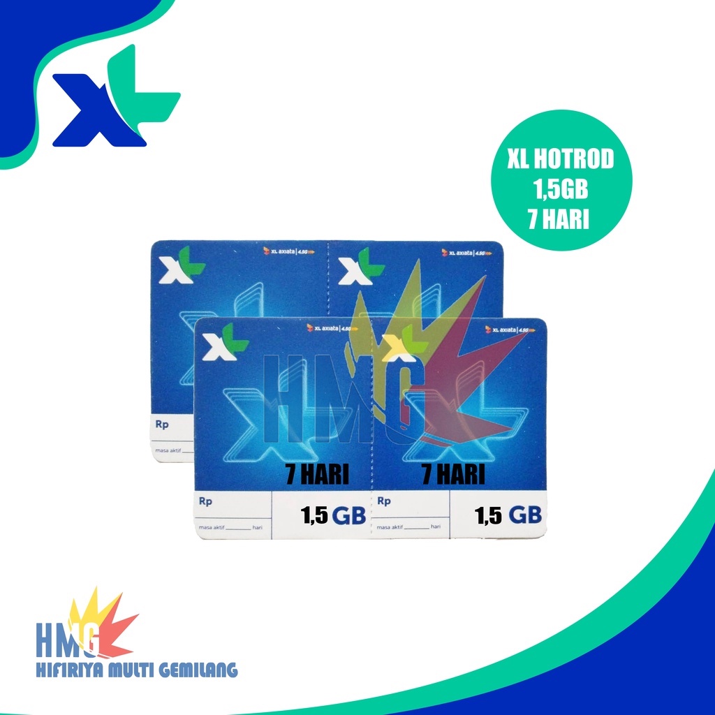 Voucher XL HOTROD 1,5 GB (7 Hari) MURAH