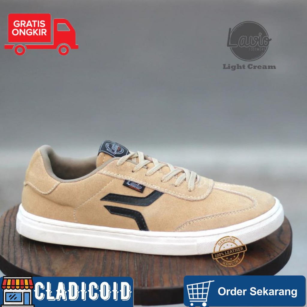 SEPATU SNEAKERS PRIA BAHAN KULIT PREMIUM, OUTDOOR KEREN. SNEAKERS ANAK MUDA LAVIO LIGHT ORIGINAL