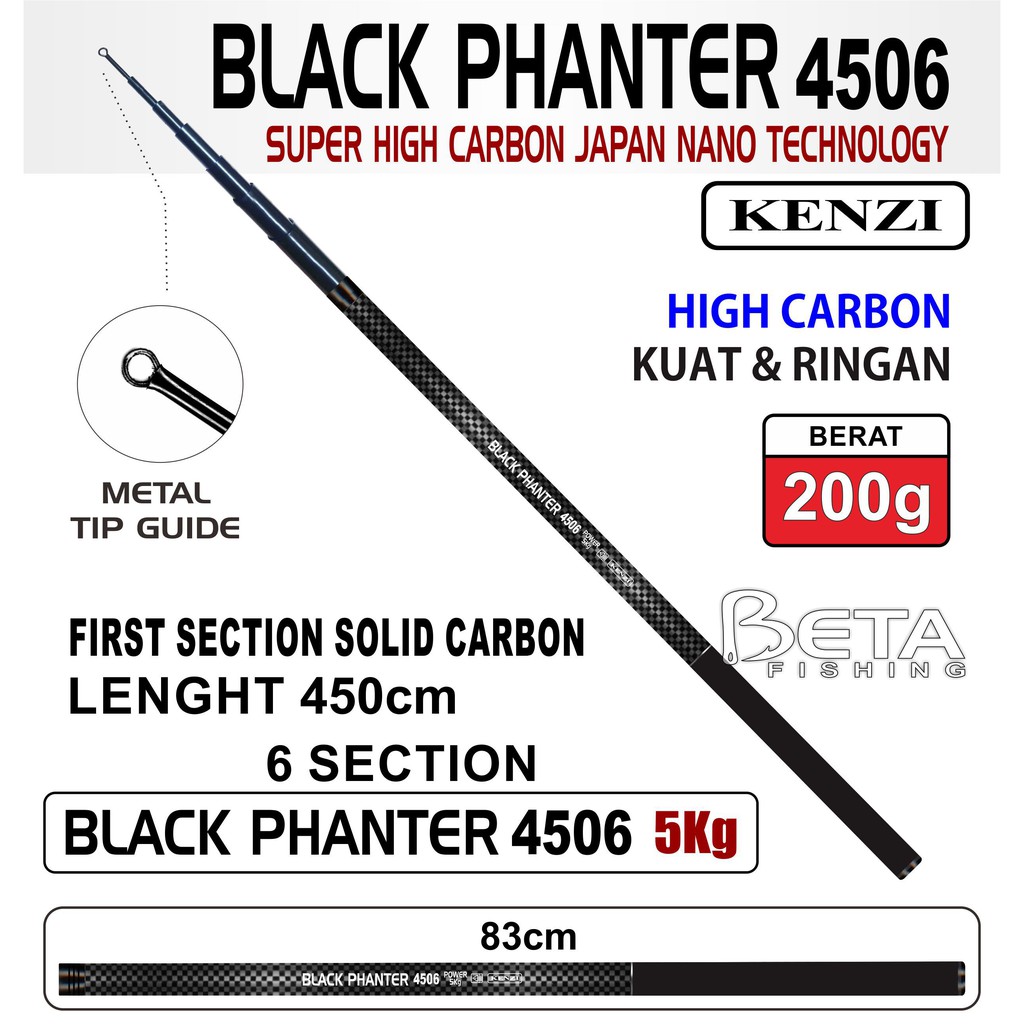 ROD JORAN TEGEK KENZI BLACK PANTHER 4506 ( NEW )