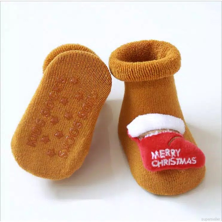 Kaos Kaki Tebal Edisi Natal untuk Bayi Usia 0-3 Tahun Super High Quality