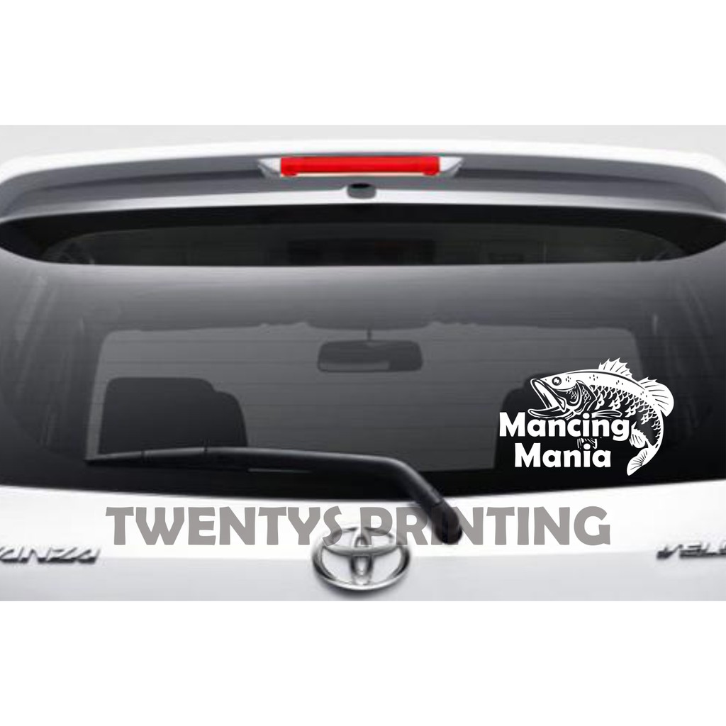 STIKER MANCING MANIA STIKER KACA MOBIL CUTTING STICKER