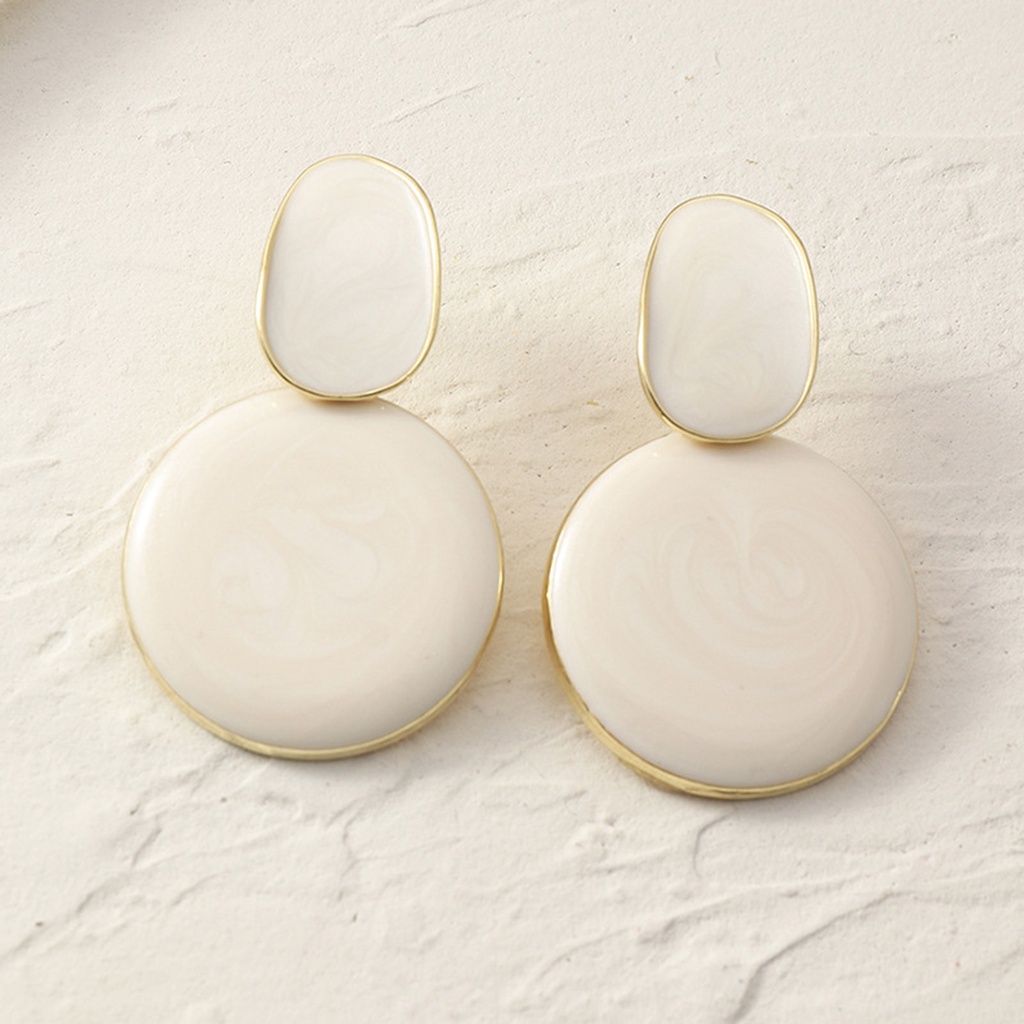 Hu Hu Hu Hu Hu Alat Bantu Pasang Kacamata♡ 1 Pasang Anting Kait Gantung Wanita Desain Geometri + Rumbai Ringan Anti Pudar Untuk Pesta