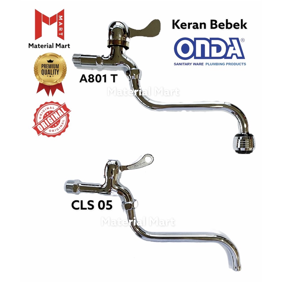 Keran Bebek Onda Leher Panjang | Kran Air Dapur Cuci Piring Bebek 1/2&quot; | Material Mart